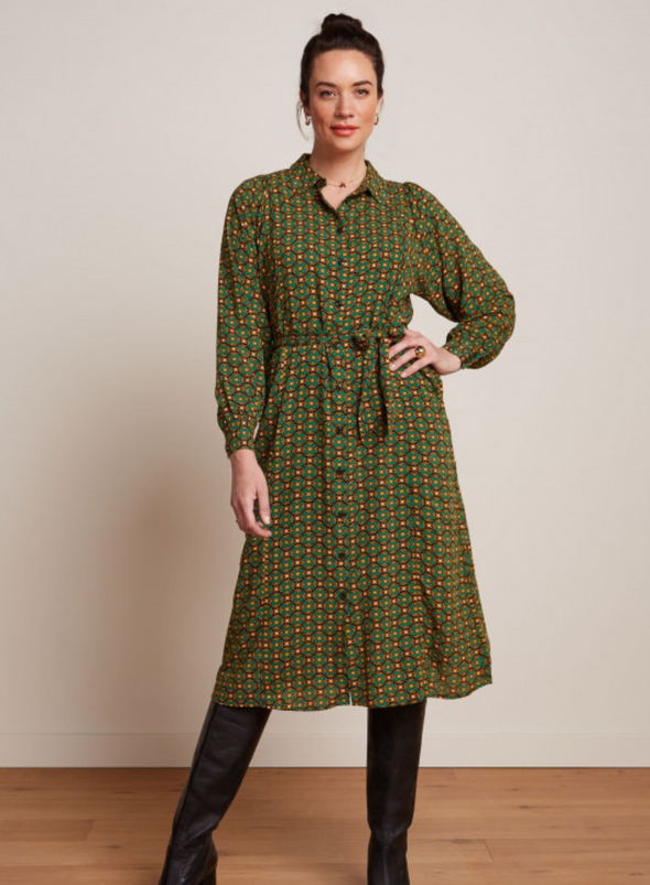 Marisa Dress Valley in Peacock Green from King Louie