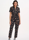 Billy Boilersuit in Black & Tan Leopard Print from Sugarhill
