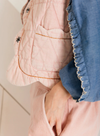 Estelle Scallop Edge Gilet in Chalk Pink from Bonté