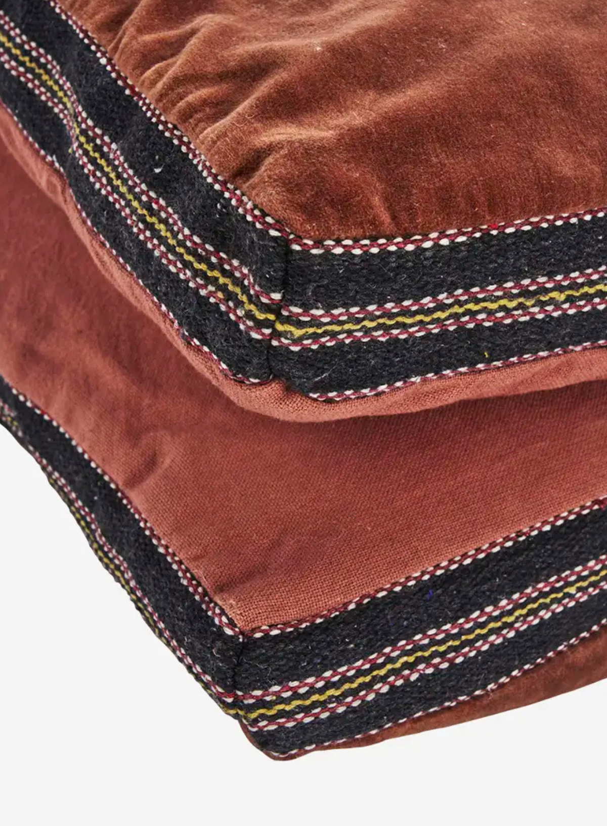 Burnt Red/Black Velvet Mattress 60/140cm from Madam Stoltz