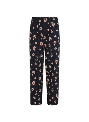 Romney Trousers in Black & Tan Leopard Print from Sugarhill