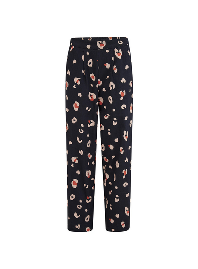 Romney Trousers in Black & Tan Leopard Print from Sugarhill