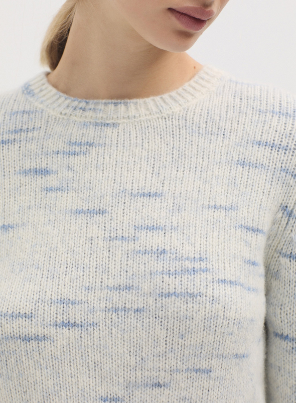 Knitted Bicolor Round Neck Sweater in 620 from Nice Things