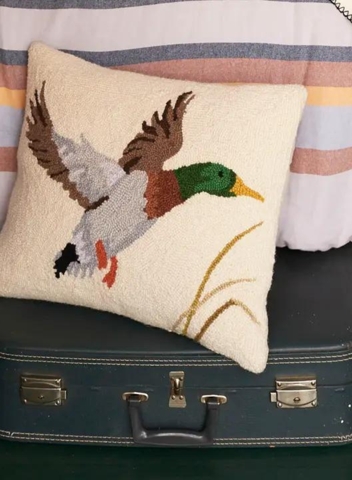Camp Wandawega Mallard Hook Cushion from Peking Handicraft