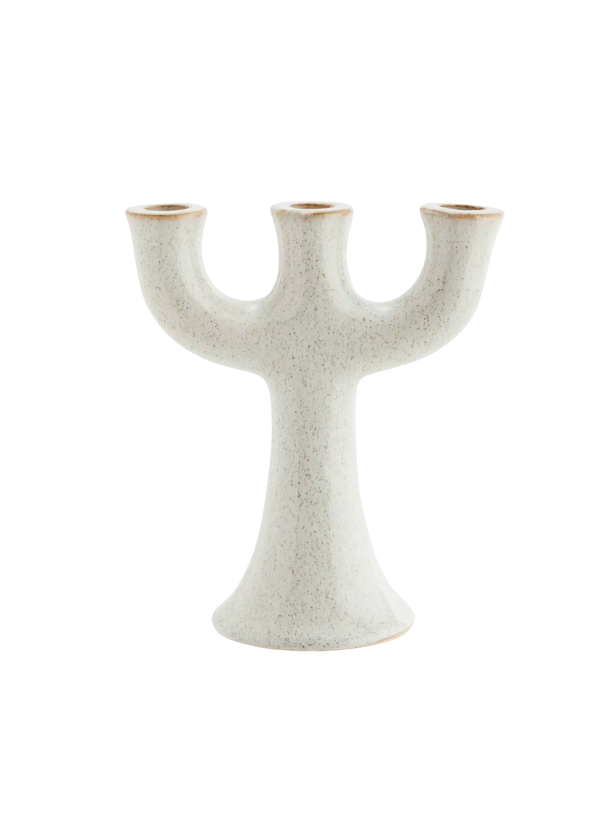 Off White Stoneware Candle Holder from Madam Stoltz