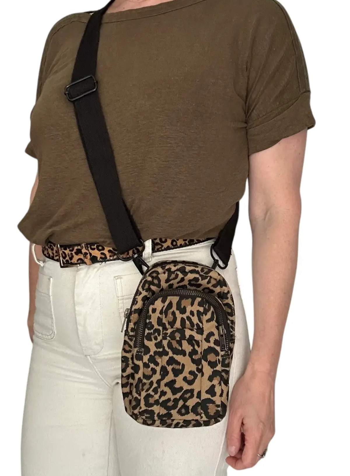 Barcelona Bag in Sand Leopard Print from Sixton