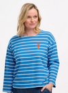 Billie Bretton Top in French Blue Lobster Stripe from Sugarhill