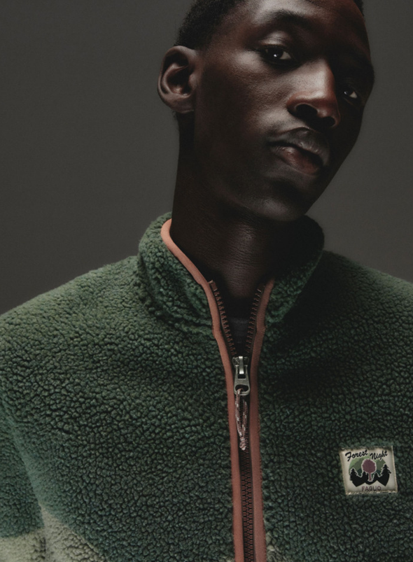 Senonche Forest Night Polar Jacket in Dark Green from Faguo