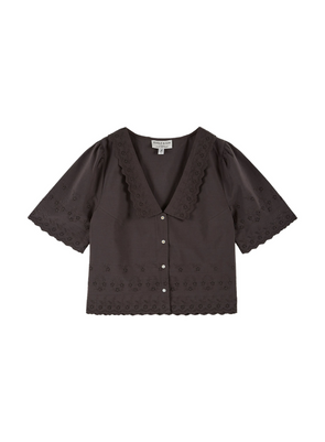 Babette English Embroidery Blouse in Bitume from Emile & Ida