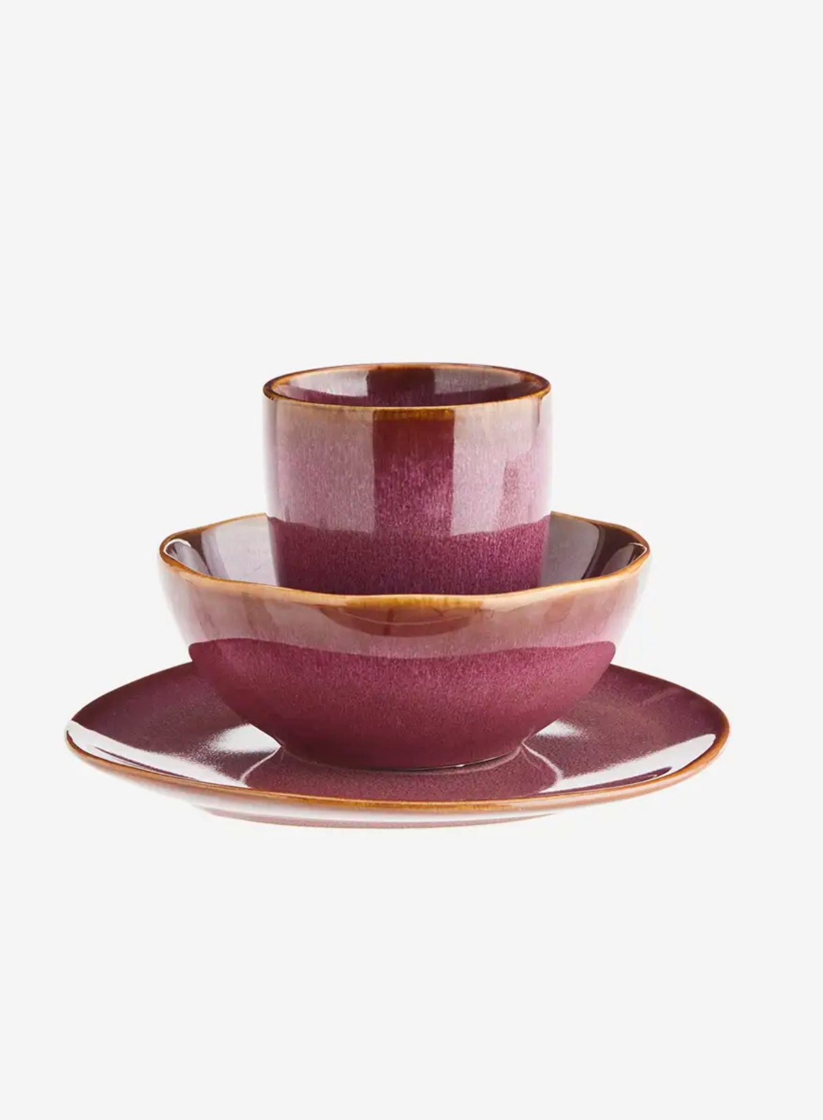 Small Asta Plum Stoneware Bowl from Madam Stoltz