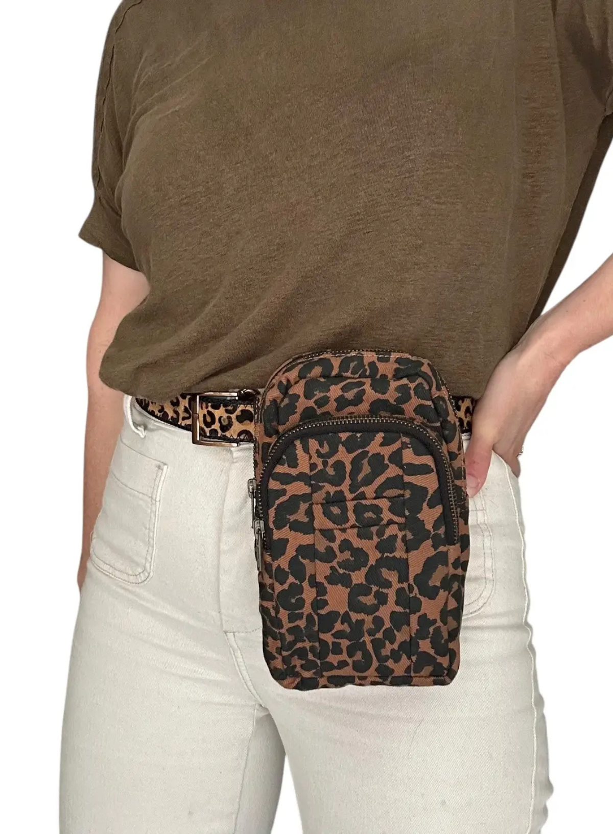 Barcelona Bag in Brown Leopard Print from Sixton