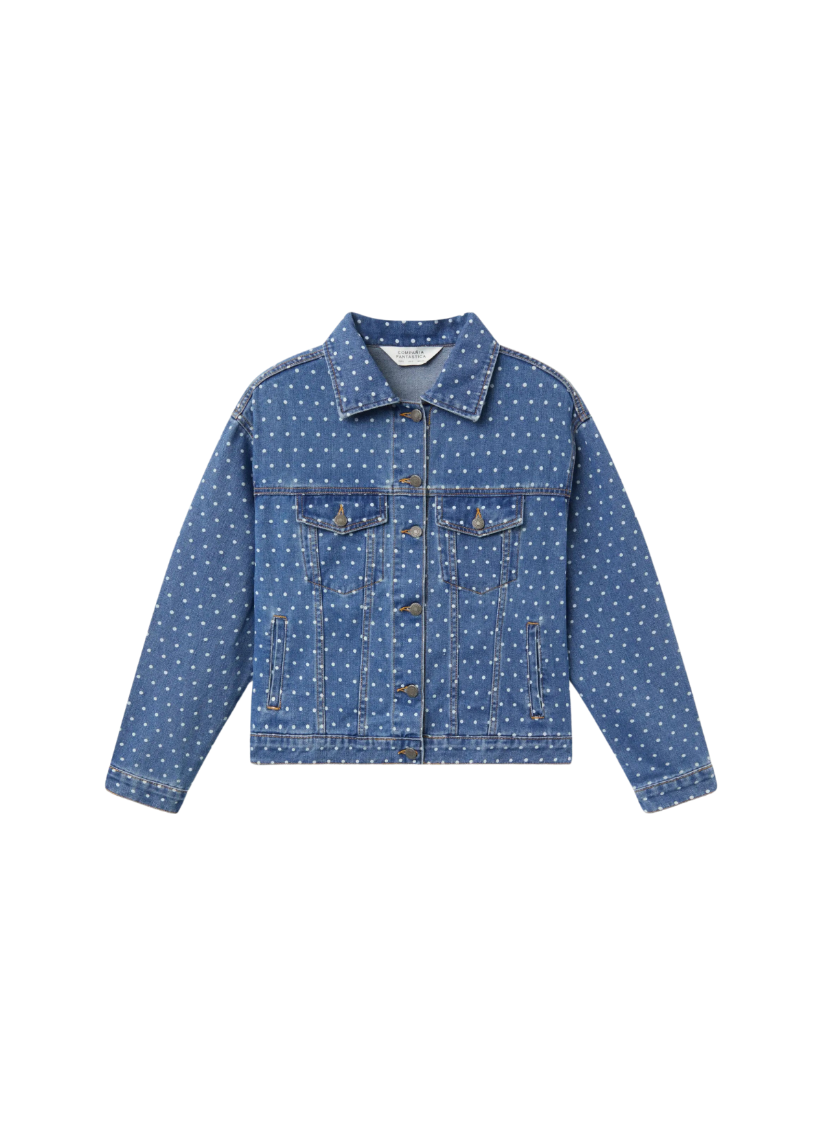 Denim Jacket in Blue with Spots from Compañia Fantastica