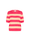 Lizza Striped Knit in Raspberry/Peach from Kaffe