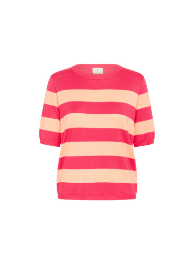 Lizza Striped Knit in Raspberry/Peach from Kaffe