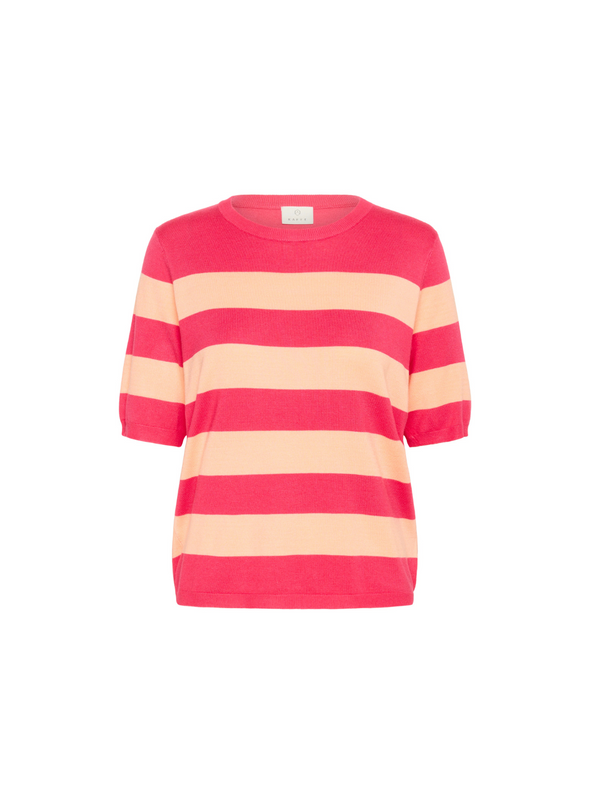Lizza Striped Knit in Raspberry/Peach from Kaffe
