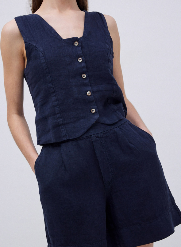 Portofino Waistcoat in Navy from Yerse