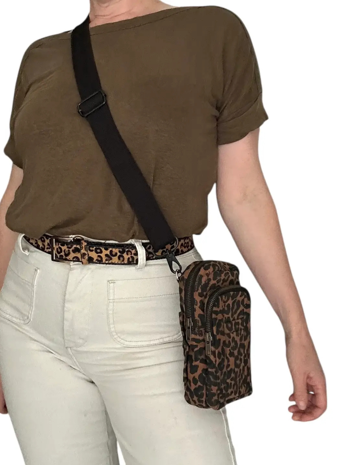 Barcelona Bag in Brown Leopard Print from Sixton