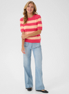 Lizza Striped Knit in Raspberry/Peach from Kaffe