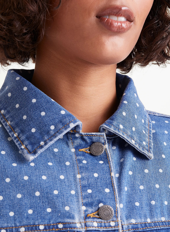 Denim Jacket in Blue with Spots from Compañia Fantastica