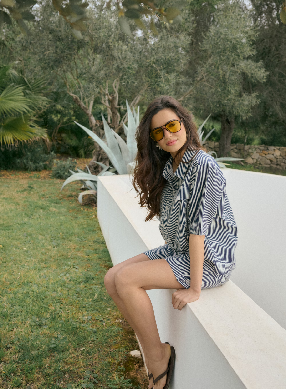 Naya Striped Shirt in Midnight/White from Kaffe