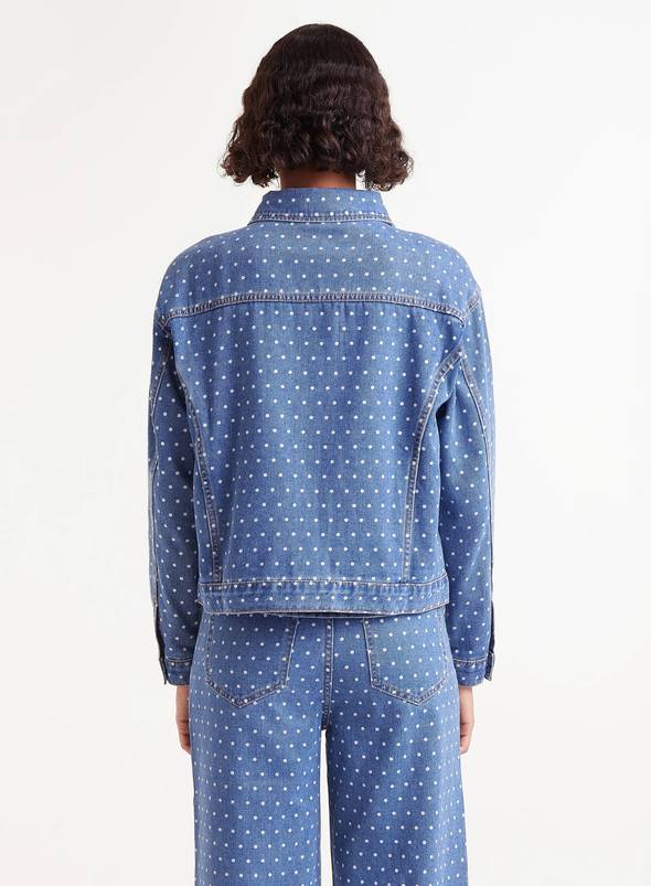 Denim Jacket in Blue with Spots from Compañia Fantastica