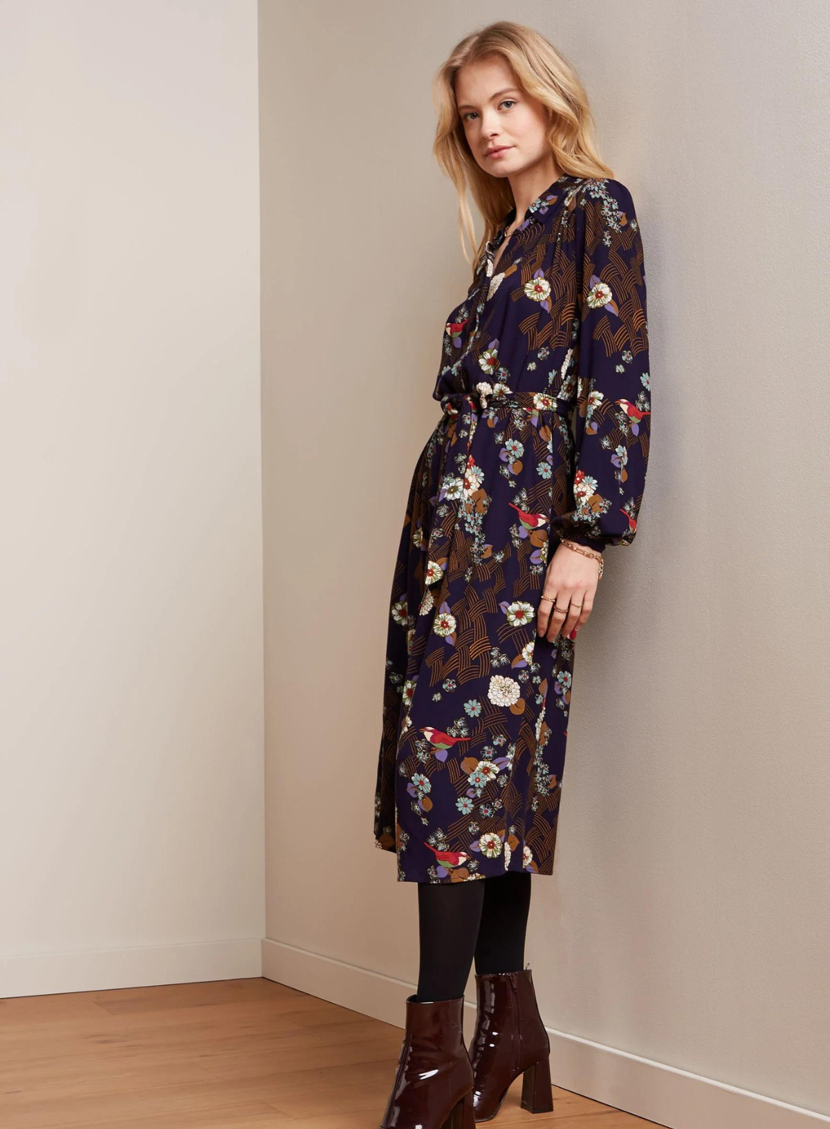 Carina Dress Rising in Evening Blue from King Louie