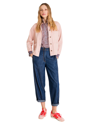 Elliot Denim Jacket in Chalk Pink from Bonté