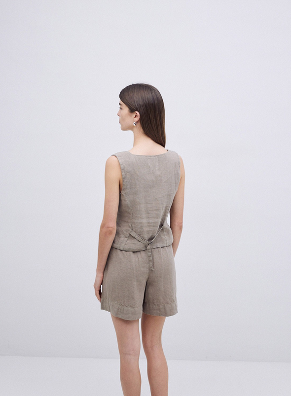 Portofino Waistcoat in Khaki from Yerse