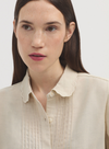 Melange Shirt with Pleats and Embroidery from Nice Things