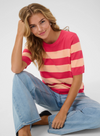 Lizza Striped Knit in Raspberry/Peach from Kaffe