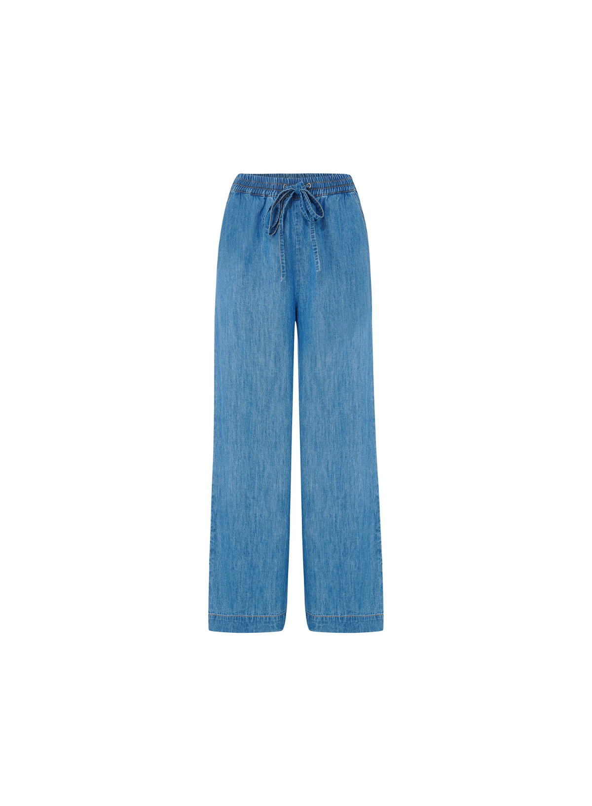 Roksanda Wide Leg Trousers in Mid Blue Denim from Sugarhill