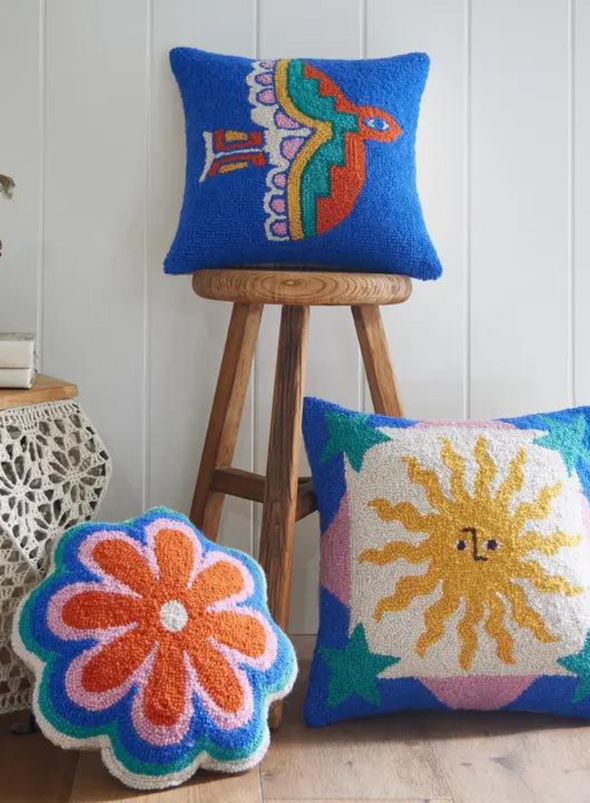 Flower Vibe Hook Cushion from Peking Handicraft