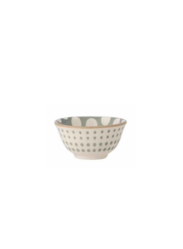 Small Spottty Green Maple Stoneware Bowl from Bloomingville