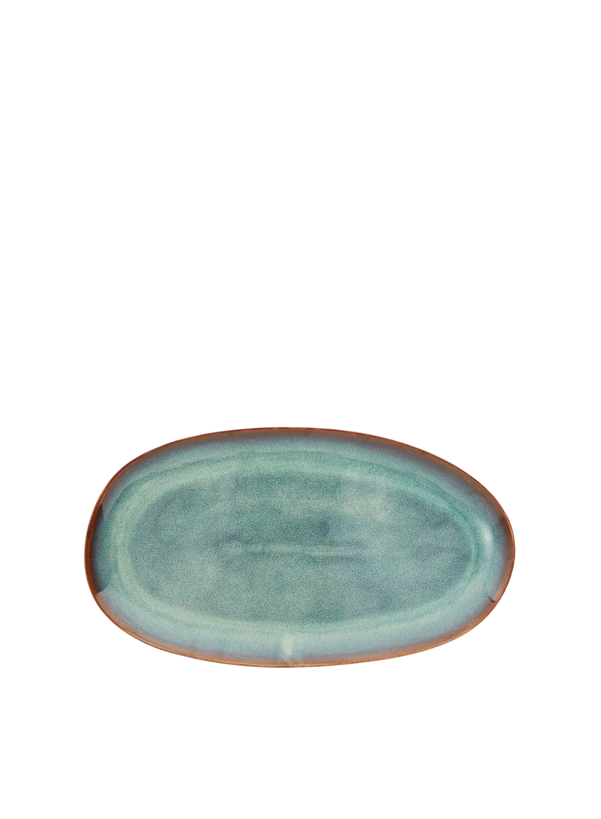 Asta Green Stoneware Oval Stoneware Dish from Madam Stoltz