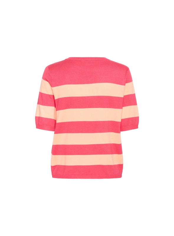 Lizza Striped Knit in Raspberry/Peach from Kaffe