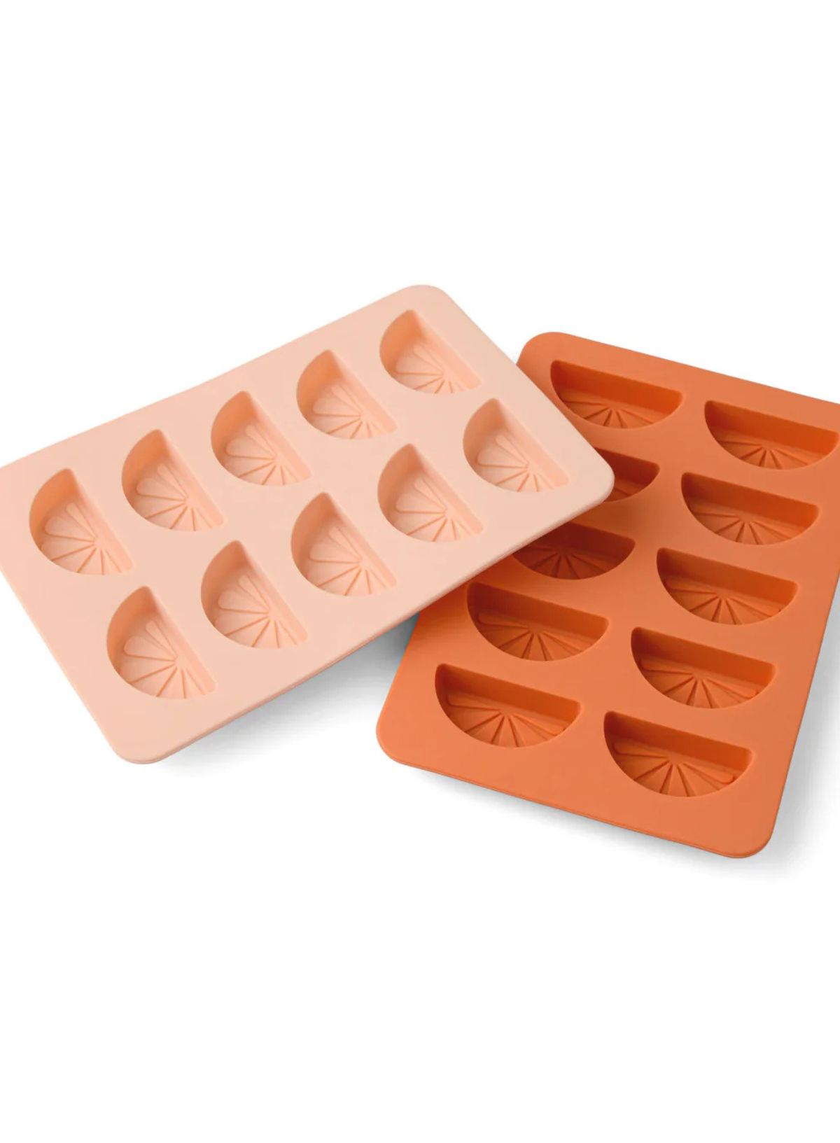 Dotty Citrus Wedge Ice Trays set of 2 - Orange & Blush Pink from Designworks Ink