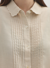 Melange Shirt with Pleats and Embroidery from Nice Things