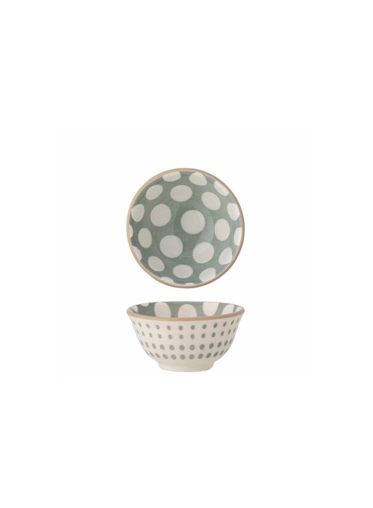 Bloomingville Small Spotty Green Maple Stoneware Bowl