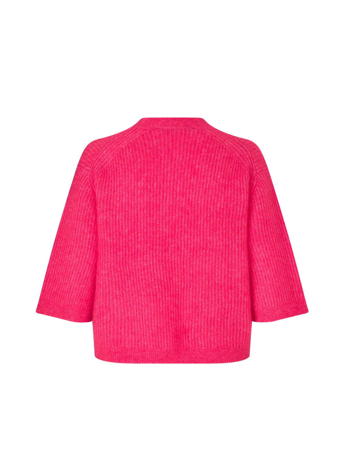 Second Female Andrea Knit Rib Cardigan in Raspberry Sorbet