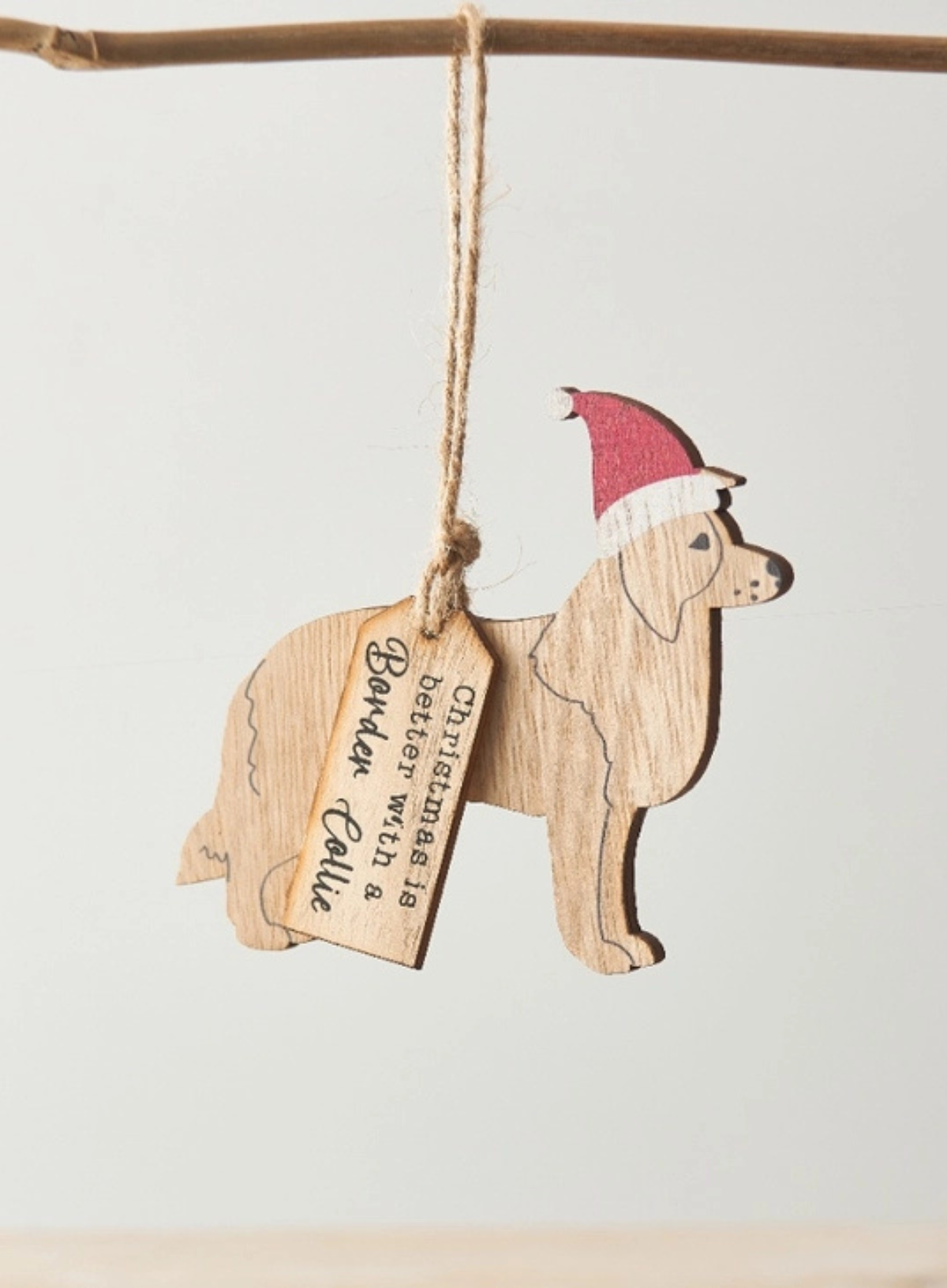 Christmas Border Collie Silhouette Hanger from Gainsborough Gitftware