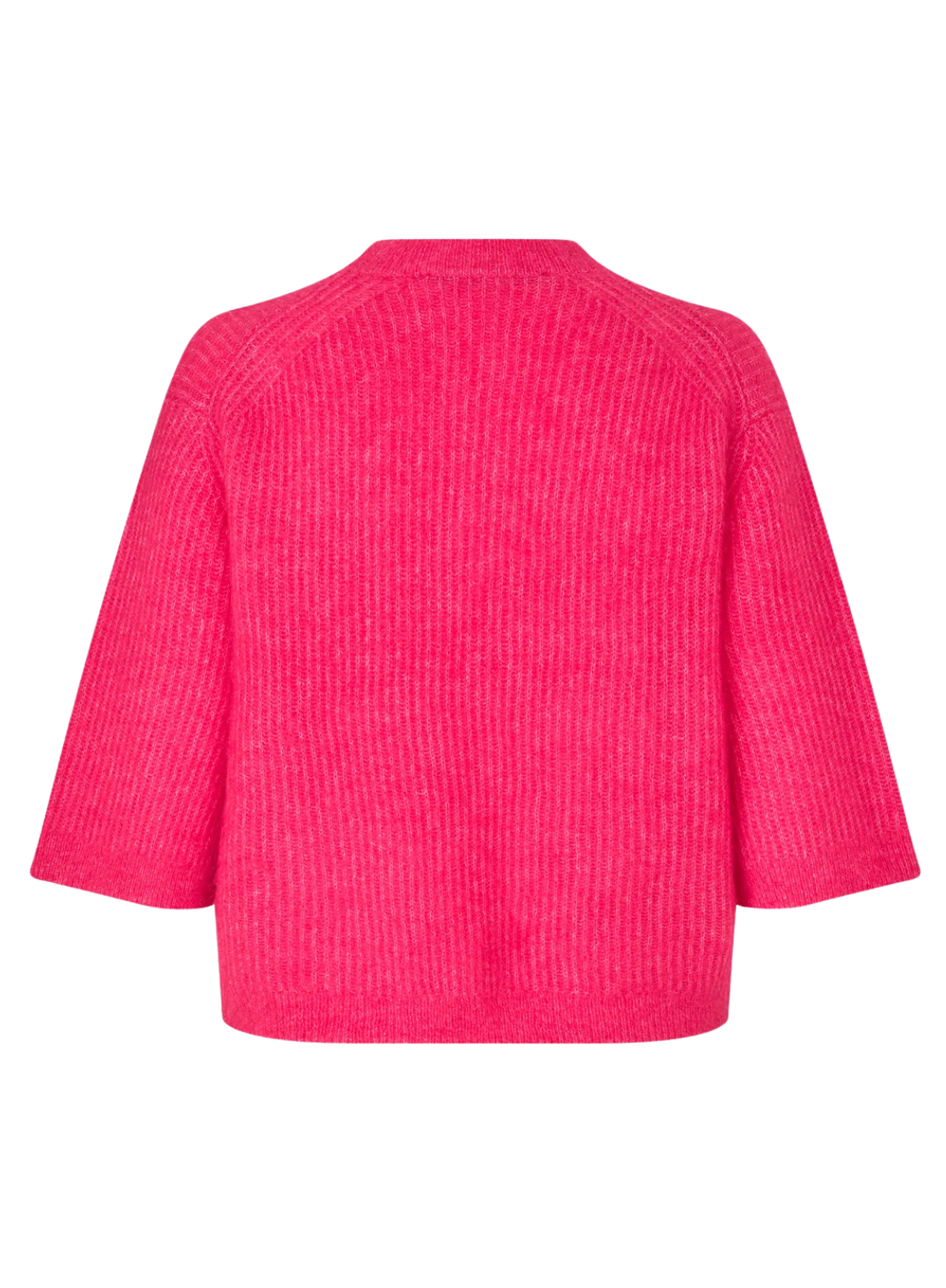 Second Female Andrea Knit Rib Cardigan in Raspberry Sorbet