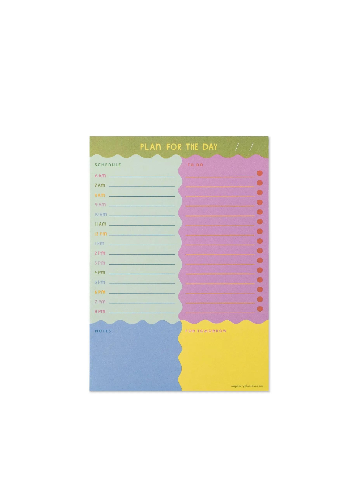 Waves Daily Planner Pad from Raspberry Blossom