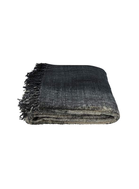 Cotton Throw in Gradient Black from Original Home