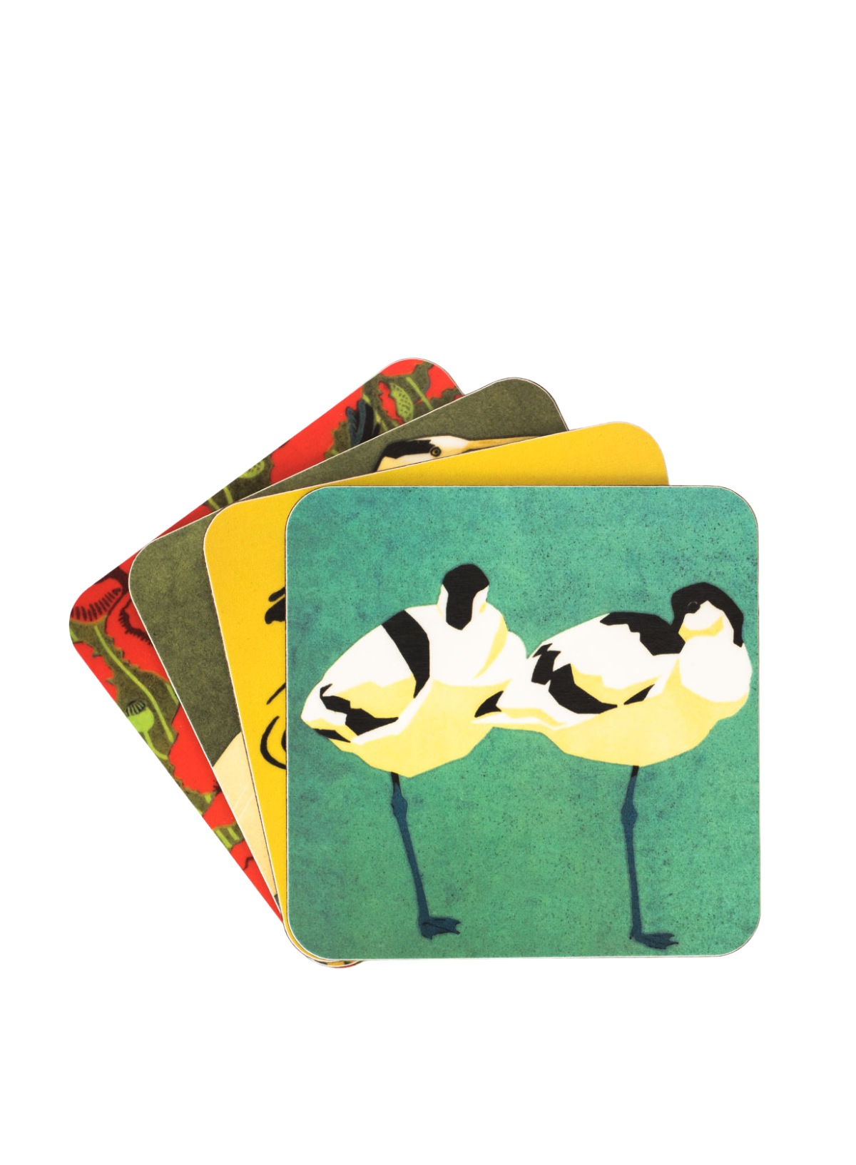 Two Snoozing Avocets Coaster from Red Hare Publishing