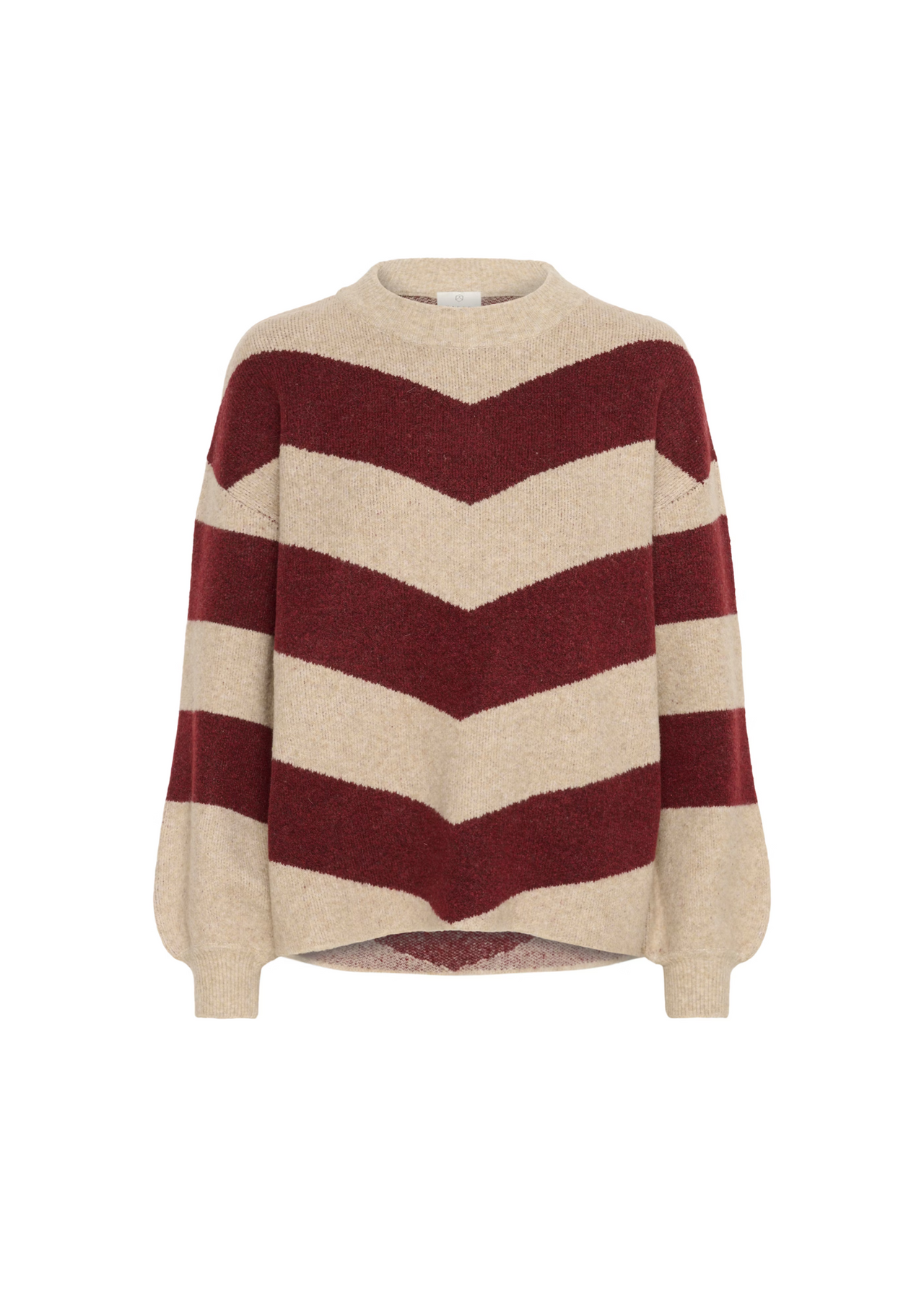 Verana Knit Pullover in Windsor W.Stripe/ F.Grey Melange from Kaffe