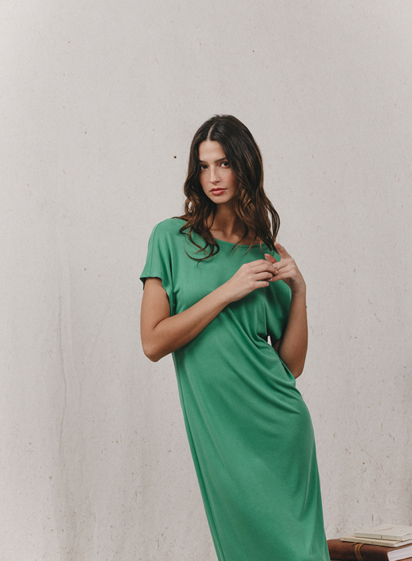 Khloe Dress in Vert from Grace and Mila