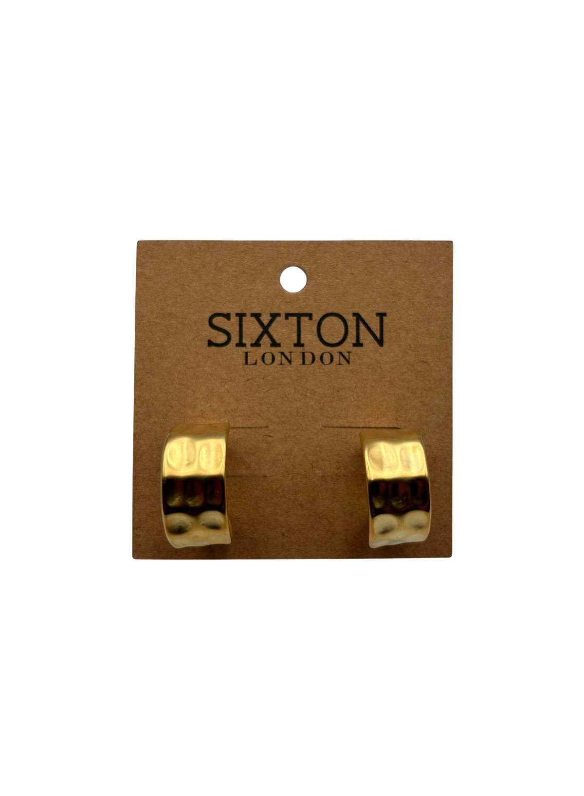 Sixton Textured Matte Open Hoop Earrings