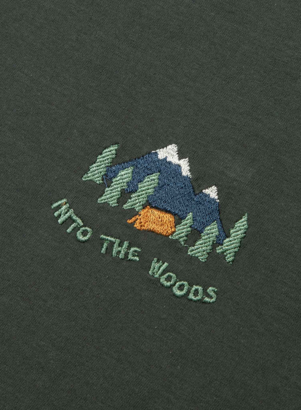 Arcy Cotton T-Shirt Woods in Dark Green from Faguo