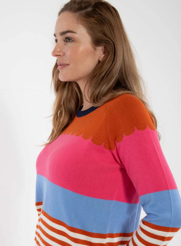 Danehappy Cotton Knit Sweat in Light Rust Multi from Danefae