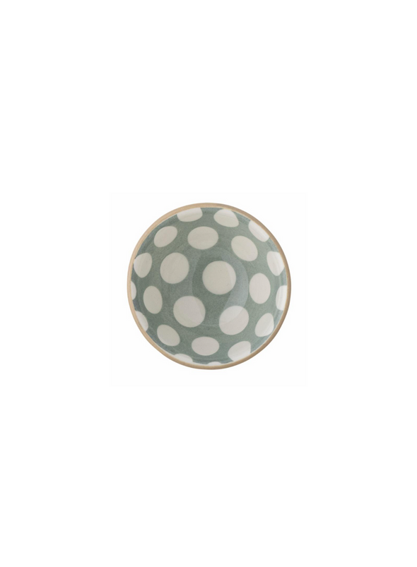 Small Spottty Green Maple Stoneware Bowl from Bloomingville